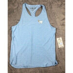 Goat USA Tank Top Womens Medium Blue Racerback Athletic NEW